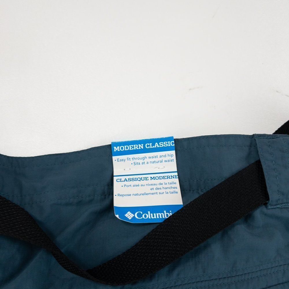 Columbia Silver Ridge Cargo Shorts Mens 53x12 Blue Nylon Belted Outdoor Hiking - Picture 7 of 12